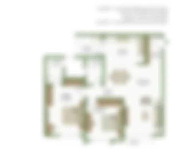 3 BHK + 2T Floor Plan Sattva Sanio